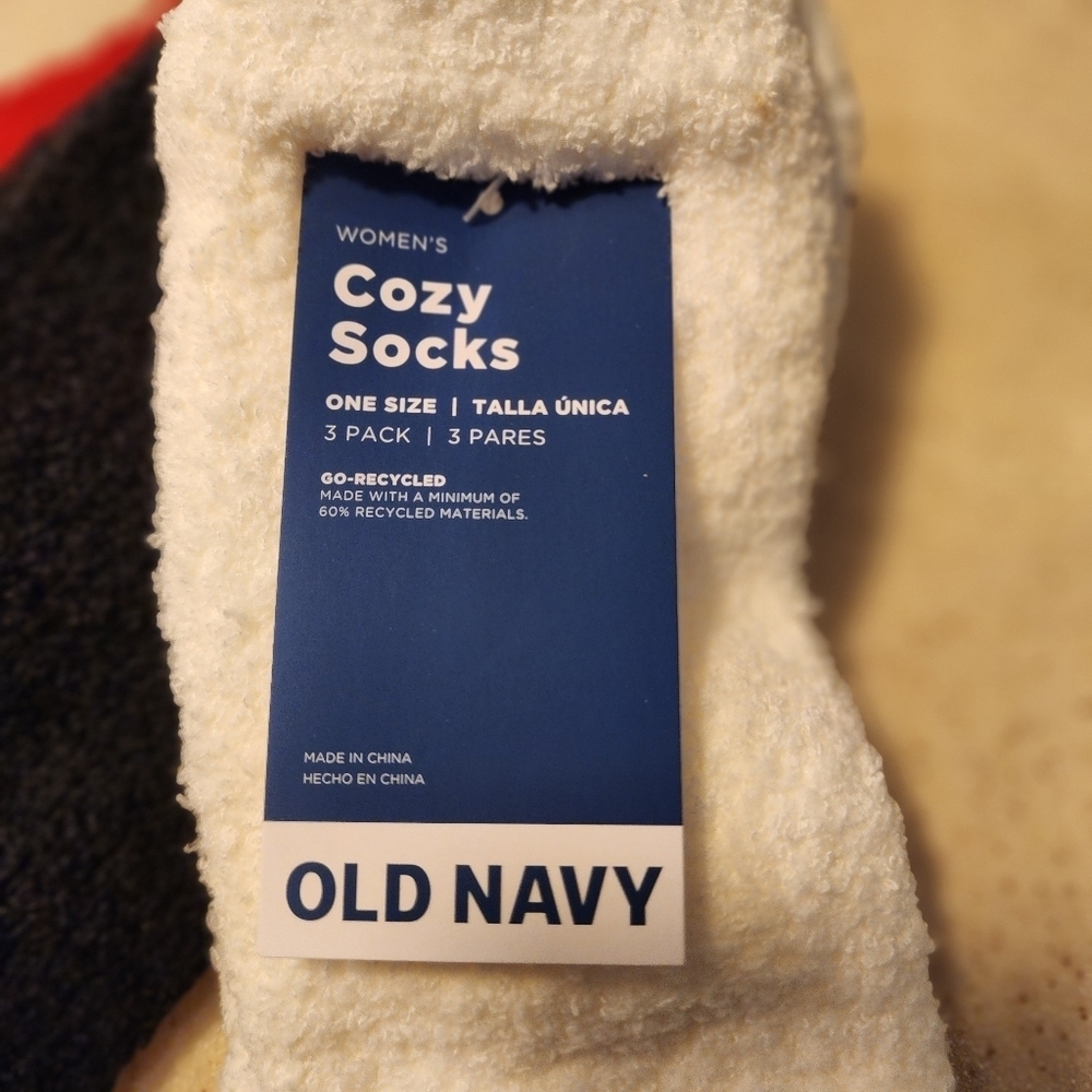 J1 - NWT Old Navy Christmas Cozy Socks 3-Pack - Picture 5 of 5
